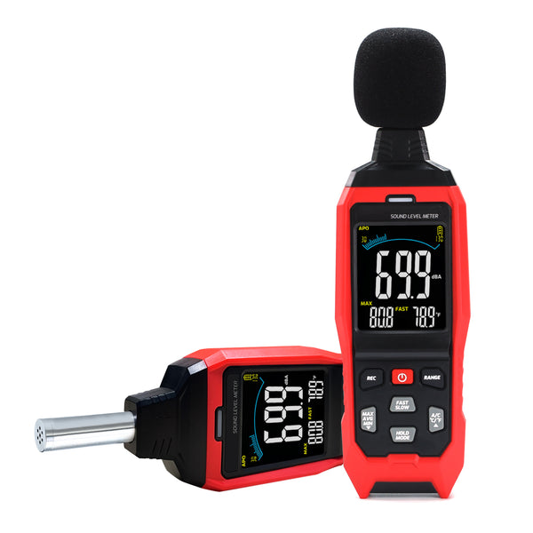 SLM-390 Decibel Meter with Data Logging function and A / C / Z Weighted Sound Meter Portable SPL Meter MAX/MIN/AVG, Data Hold Use for Home, Factory, Noisy Neighbor