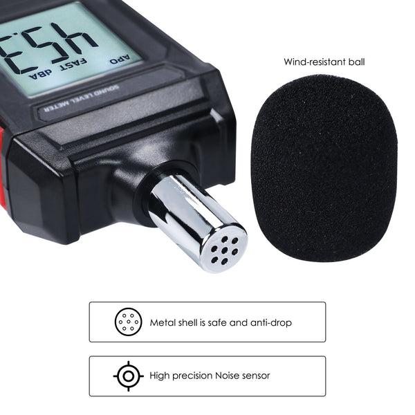 SLM-417 Digital Sound Level Meter 30~130dB Decibel Tester SPL Monitoring Audio Level Meter for Noise Monitoring in the School, Offices, Traffic, Factory, Home, etc.