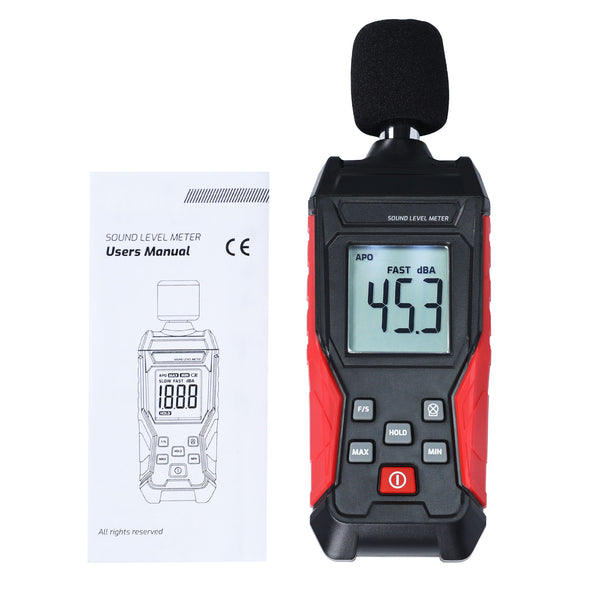 SLM-417 Digital Sound Level Meter 30~130dB Decibel Tester SPL Monitoring Audio Level Meter for Noise Monitoring in the School, Offices, Traffic, Factory, Home, etc.