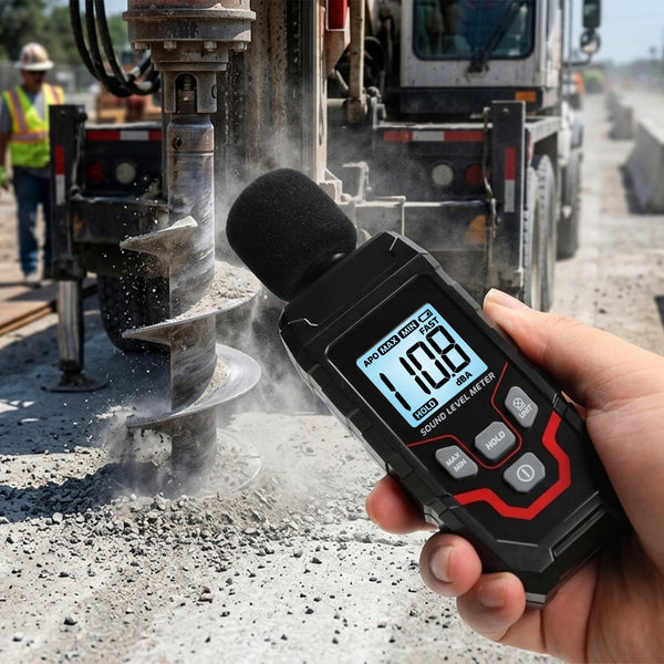 SLM-547 Sound Level Meter 30~130dB Decibel Meter Sound Noise Detector 0.1dB Resolution, High Precision SPL Tester Backlit LCD