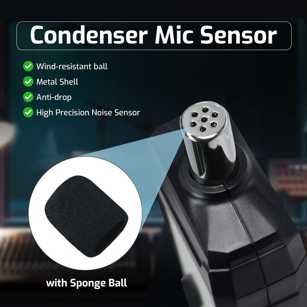 SLM-547 Sound Level Meter 30~130dB Decibel Meter Sound Noise Detector 0.1dB Resolution, High Precision SPL Tester Backlit LCD