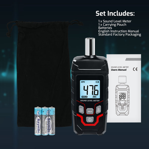 SLM-547 Sound Level Meter 30~130dB Decibel Meter Sound Noise Detector 0.1dB Resolution, High Precision SPL Tester Backlit LCD