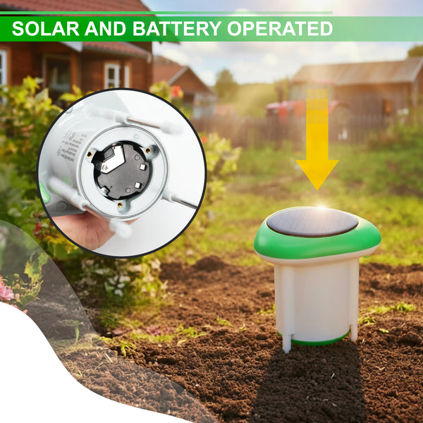 SQM-545 Smart Solar Soil Sensor Wireless Conductivity, Moisture, Temperature APP Monitoring IP66 Waterproof Works with Android & iOS for Gardens, Farms, Greenhouses