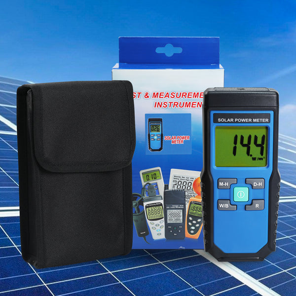 T206 Solar Power Meter BTU/(ft2*h) W/m2 Radiation Energy Cell Tester