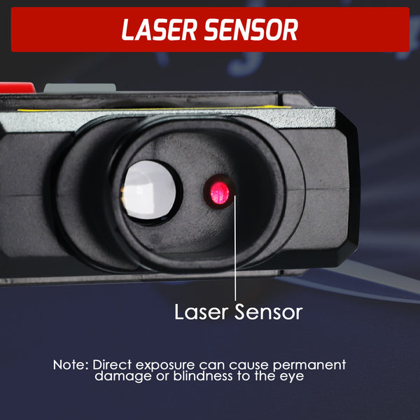 TAC-524 High-Precision Digital Tachometer Non-Contact RPM Laser Tester MAX/MIN/AVG Photoelectric Sensing 10-99999 RPM Range with Reflection Tape Max/Min/AVG Function