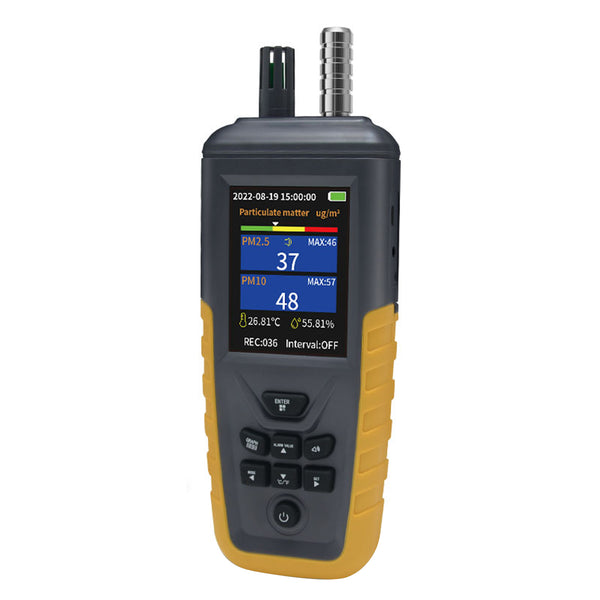 TC-8100 Digital Handheld Dust Particle Counter PM2.5, PM10 AQI Tester Data Logging Function up to 999 Set