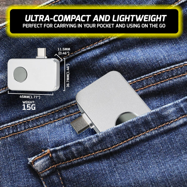 THE-494 Mobile Infrared Thermal Imager - Smart Thermal Imaging & Temperature Measurement Android Type C Mobile Phone Photo Video Capture Camera Thermometer