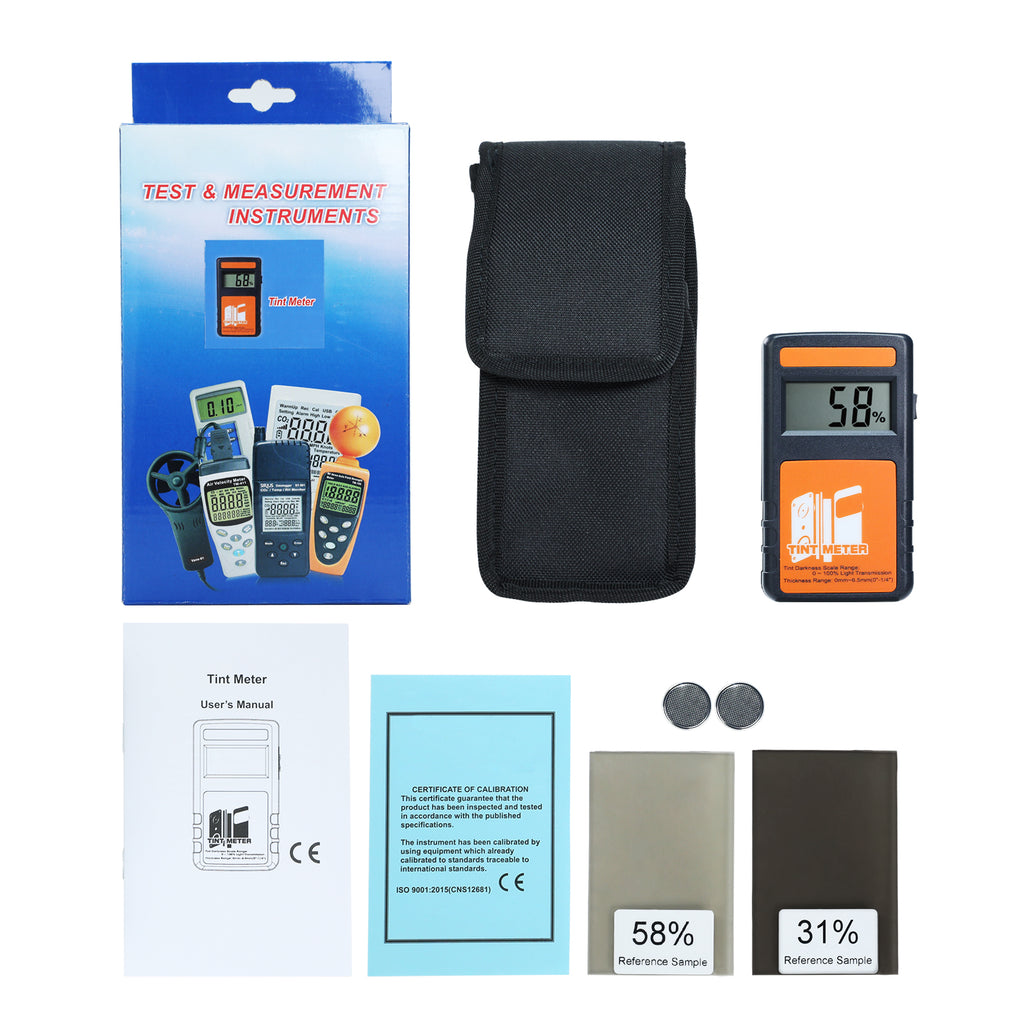 Window Meter TM-214 Digital Window Tint Meter 100% Visual Light Transmission 4000 C ...