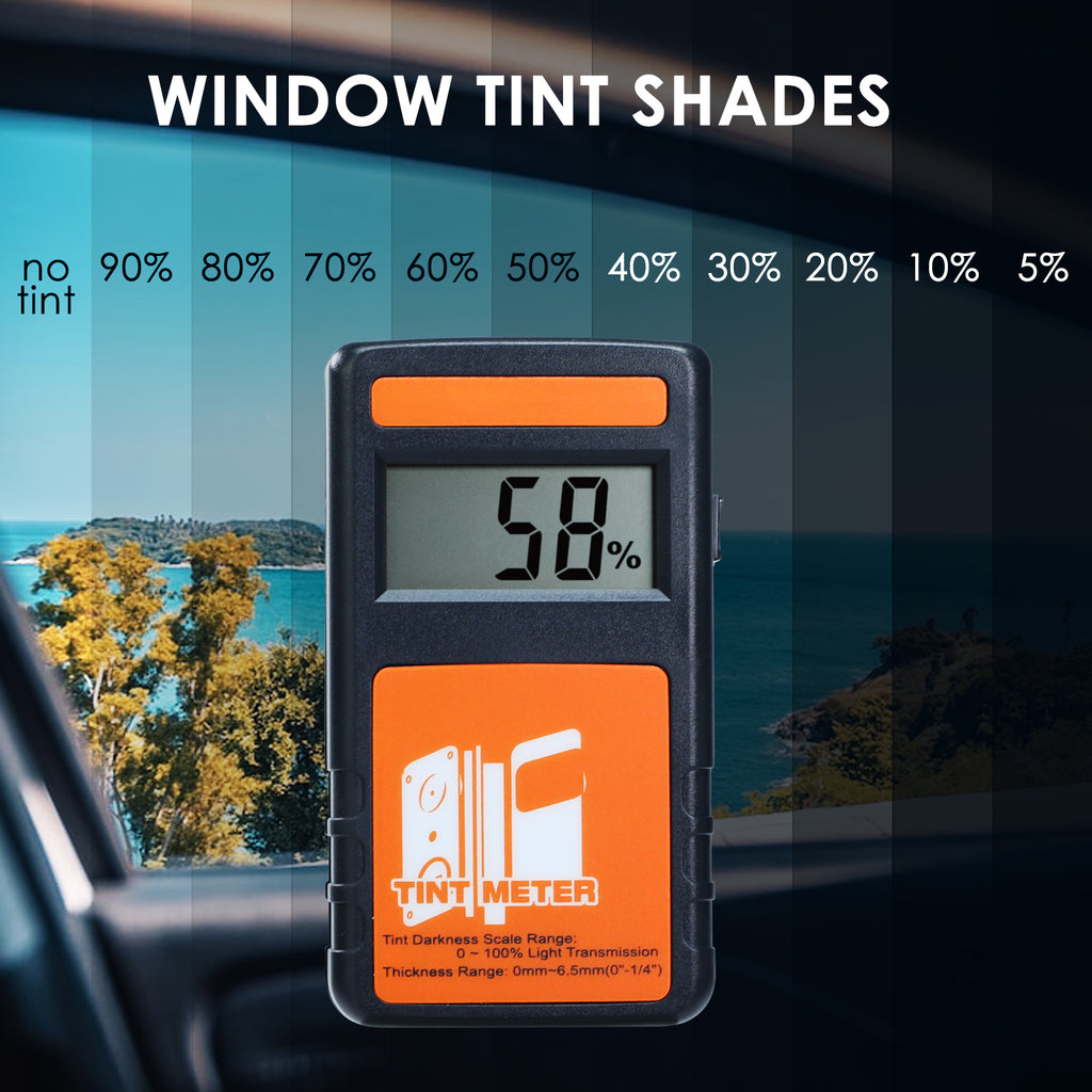 Window Meter TM-214 Digital Window Tint Meter 100% Visual Light Transmission 4000 C ...
