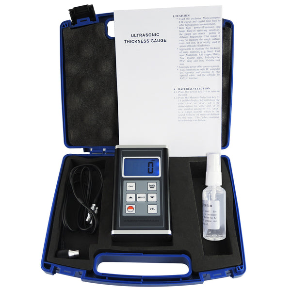TM-8818 Ultrasonic Thickness Gauge Meter Aluminum Steel Cast Iron Pipes 0.9~400mm Range