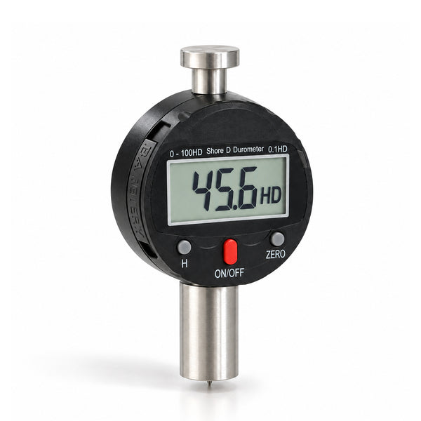 TMG-573D Shore D Durometer Digital Hardness Tester 0-100HD Portable Meter with 0.1HD Resolution, 0-2.5mm Indenter for Testing Hard rubber and Resins, Acrylics, Glass, Elastomers, Printing Plates