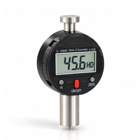 TMG-573D Shore D Durometer Digital Hardness Tester 0-100HD Portable Meter with 0.1HD Resolution, 0-2.5mm Indenter for Testing Hard rubber and Resins, Acrylics, Glass, Elastomers, Printing Plates