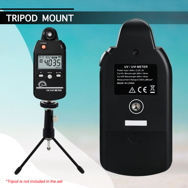 UVM-529 Digital Ultraviolet Detector UV UVI Tester Light Meter Irradiance Intensity Monitor 100 Data Record for Reptile Husbandry, Phototherapy, Indoor Tanning Personal and Professional Usage