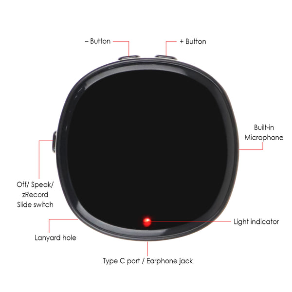 VAR-378 Magnetic Mini Voice Activated Recorder 64GB Recording Device with Speaker 192kbps Sound Quality Long-Lasting Battery for Car Lecture Interview Meeting Class