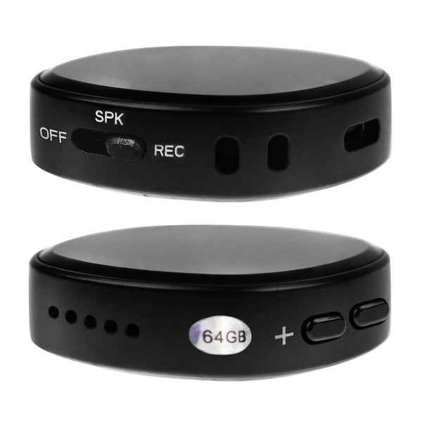 VAR-378 Magnetic Mini Voice Activated Recorder 64GB Recording Device with Speaker 192kbps Sound Quality Long-Lasting Battery for Car Lecture Interview Meeting Class
