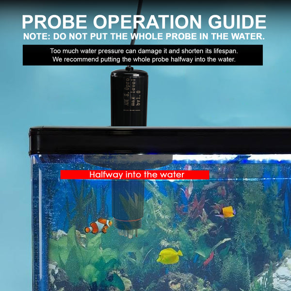 WQM-527 Smart WIFI Water Quality Monitor Multi-Parameter Aquarium Monitor pH, Temperature, TDS, EC (Conductivity), Salinity, S.G, and ORP for Hydroponics, Aquarium, Fish Tank, Aquaculture