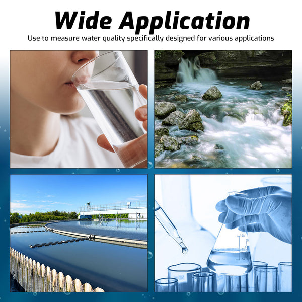 WQM-546 Multi-Parameter Water Quality Tester – UV Absorbance for COD/TOC/UV275, EC/TDS/Salinity/GH/S.G./Temp, Intelligent 4-Color Score, Auto Temp Compensation – for Tap, Purified, Ground, Seawater & Aquaculture