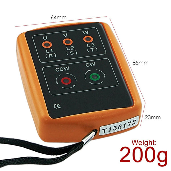 SM-852B 3 Phase Sequence Rotation Indicator Tester Checker