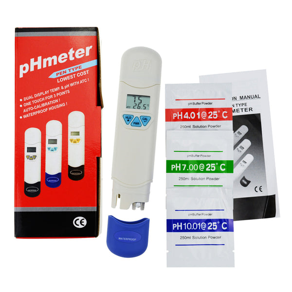 PH868-1 Waterproof pH meter w/ Temperature + Auto Calibration