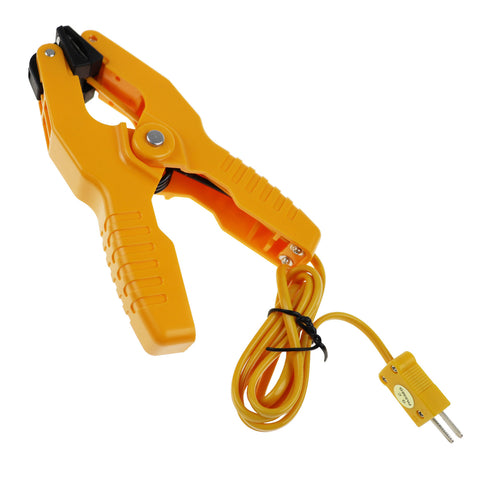 K-Type Thermocouple Temperature Clamp Lead Probe Pipe Clamp for Thermometer Multimeter Temp Measurement