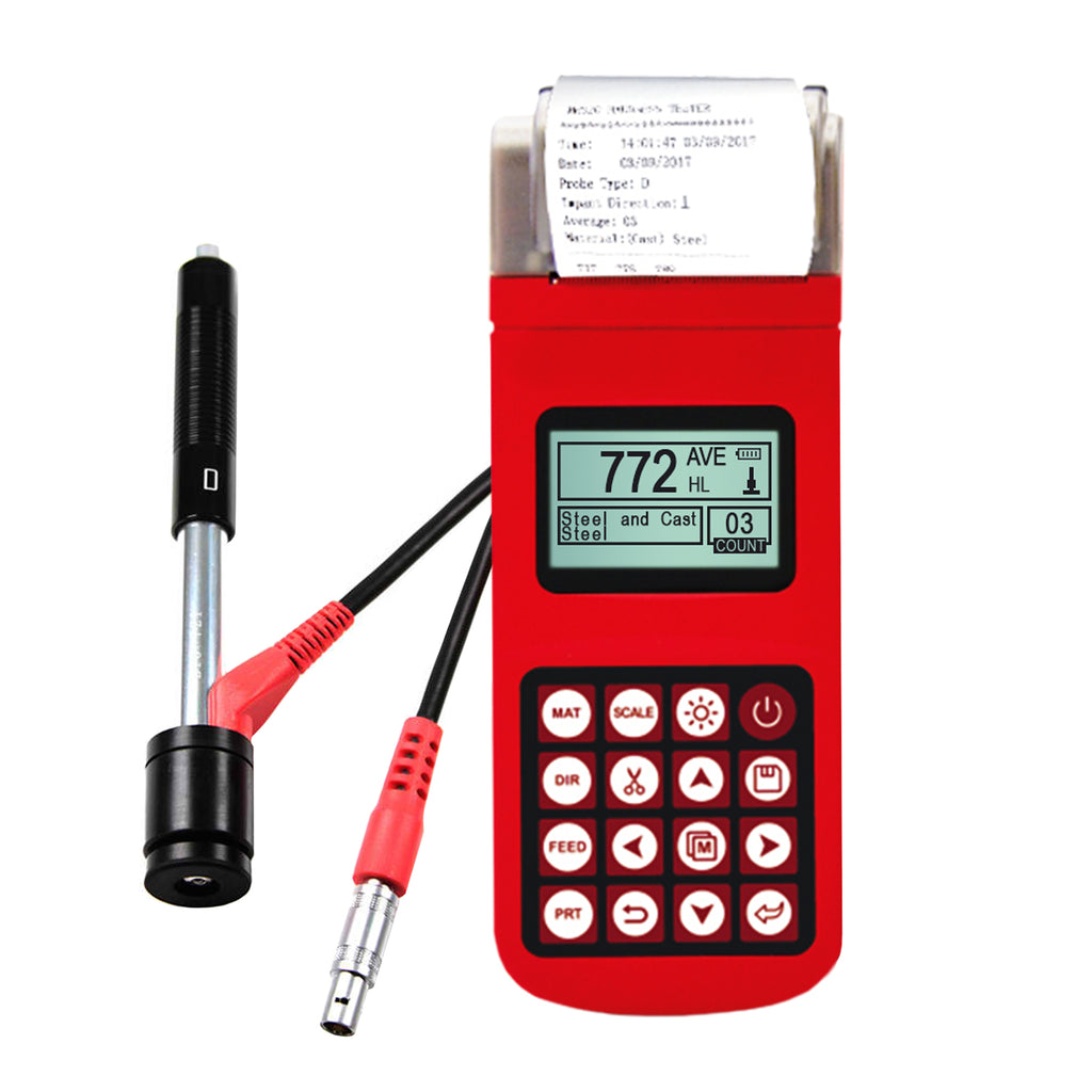 MH320 Portable Leeb Hardness Tester Meter Guage 170～960 HLD Dot Matrix LCD  with integrated high speed thermal printer and alarm function