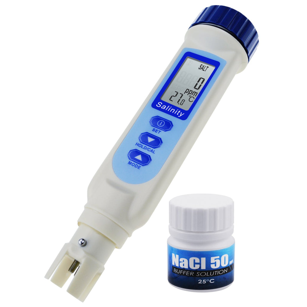 837-2_SOL Pen Type Salinity & Temperature Meter ATC w/ Calibration Solution Set ppm / ppt / % / S.G. 4 Units
