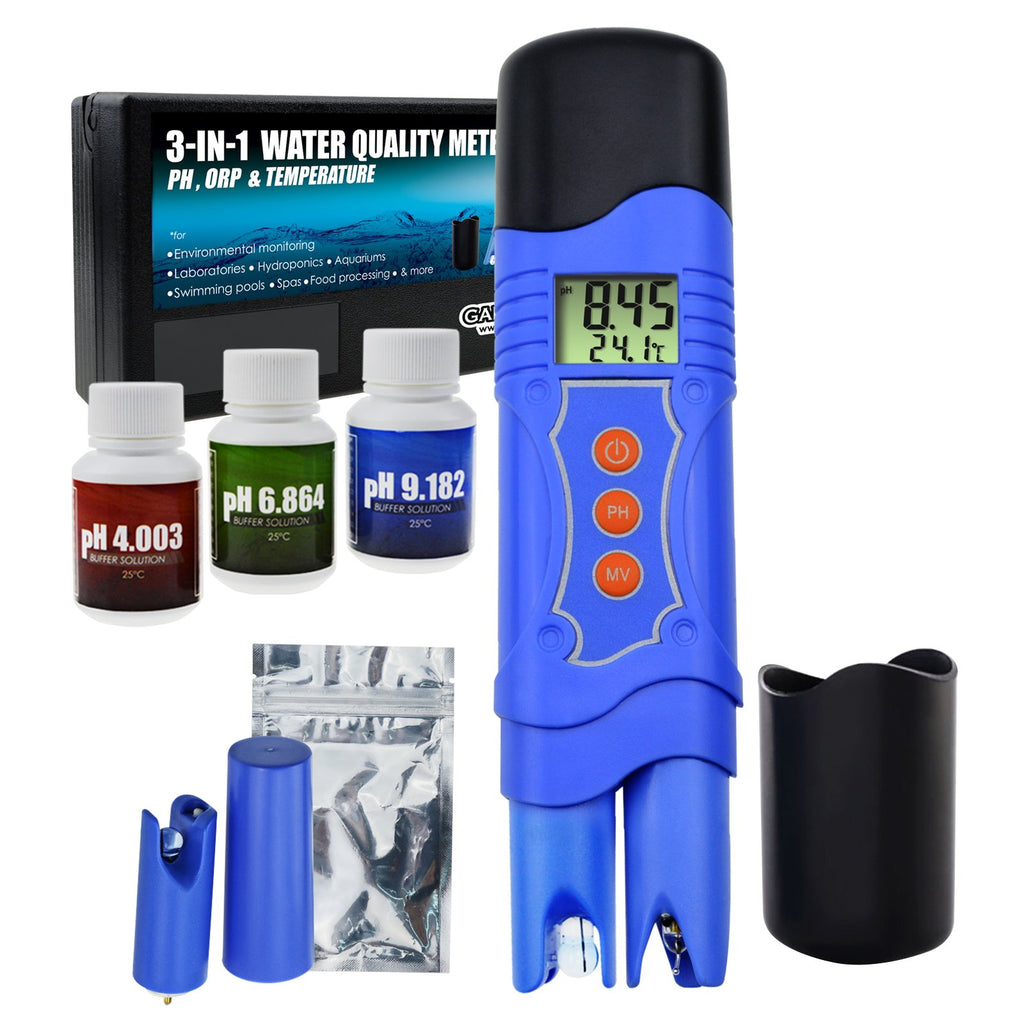 PHM-224_PH 3-in-1 ORP Redox PH Temperature Combo Meter Tester w/ EXTRA Electrode