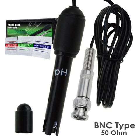 E-2627 PH Probe with BNC Connector, 150cm Long Cable 0-14pH Test Sensor Electrode for PH Meter Monitor Controller