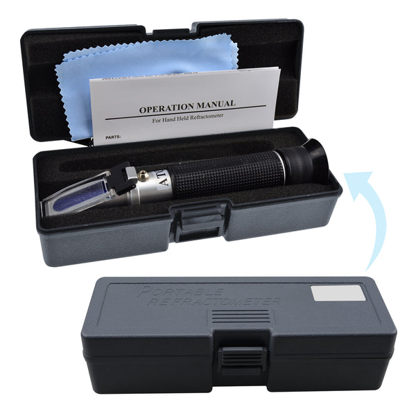REC-300ATC Pet Clinical Refractometer with ATC, Tri-Scale Serum & Plasma Protein Test 2-14g/dl Urine Specific Gravity 1.000-1.060SG, Veterinary Vet for Cat and Dog Animal Testing