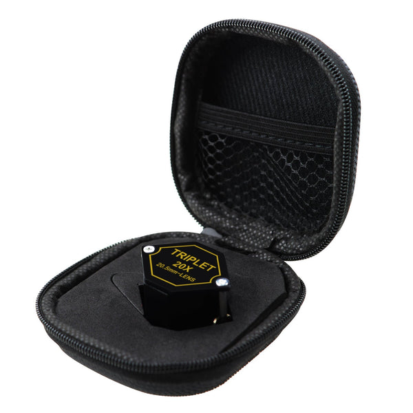 GEM-252 20x Magnifications 20.5mm Jeweler Gem Loupe Triplet Lens Magnifier