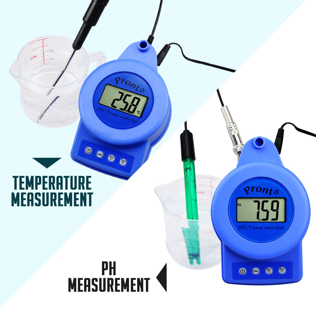Digital pH Meter Temperature Monitor Tester Aquarium WaterQuality Pool