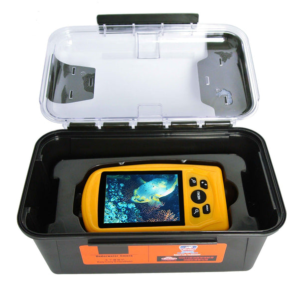 FF-3308-8 LUCKY Portable Underwater Fishing & Inspection Camera Video System Kit w/ 3.5inch Handheld Color Live-view Display Monitor, 20m Cable, Cam with Wide Angle Lens and Far-infrared LED, CMD sensor Fish Finder Sea Locator