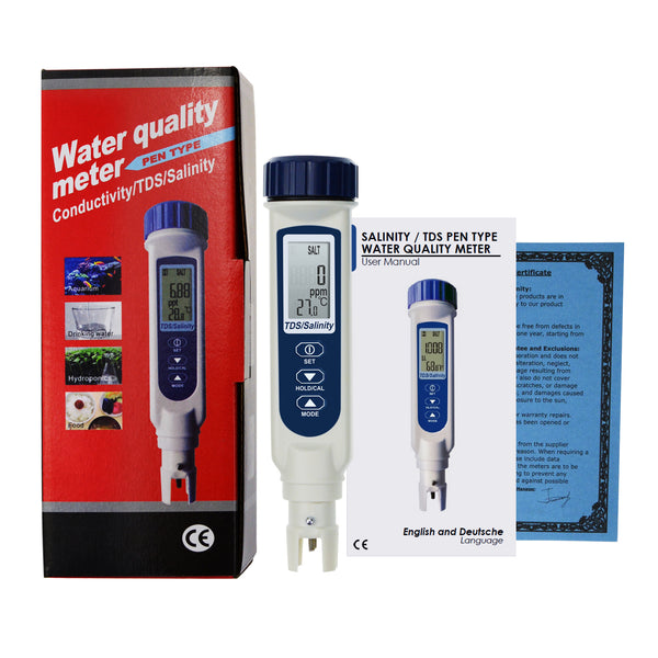 837-3 Pentype TDS / Salinity / Temperature Tester Water Quality Meter with ATC