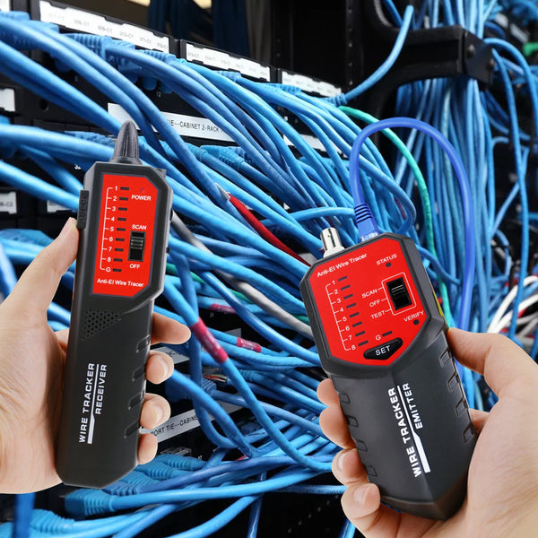NF-268 RJ45 RJ11 BNC Wire Tracker Locator - Wire Sorting Hunting Circuit Status Checking Tracing STP UTP Network Telephone Coax Cable Tester Finder with Complete AC interference Rejection Error Locator Cable Mapping