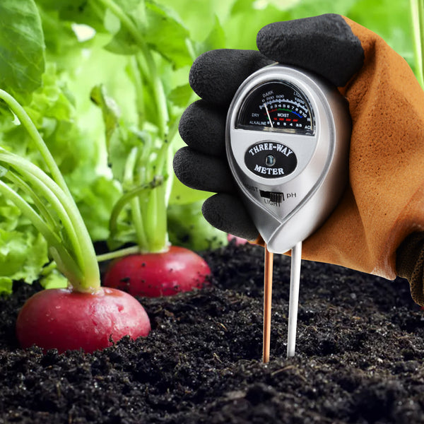 SQM-257 3-in-1 Soil pH, Moisture & Light Meter Tester Probe Sensor, Gardening Plants Growth