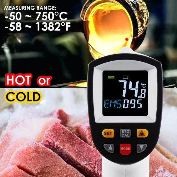 The-264 Lasergrip Non-Contact Digital Laser Infrared Gun Thermometer -50~750 (-58~1382) Ir Instant