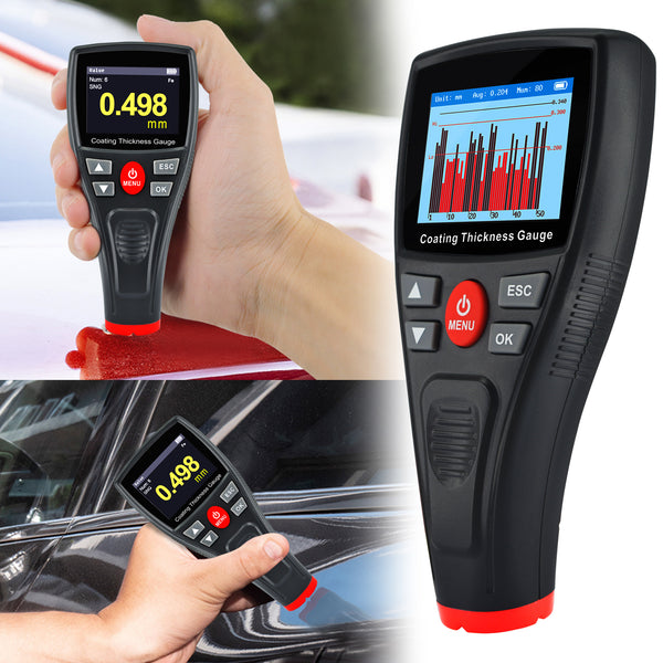 CTM-276 Thickness Meter Gauge Digital HD Colored Display Car Paint Coating Tester