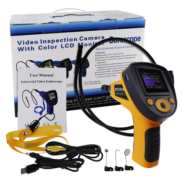 C0599G_1M Industrial 2.4"Recordable Video Photo Endoscope Borescope Inspection Camera