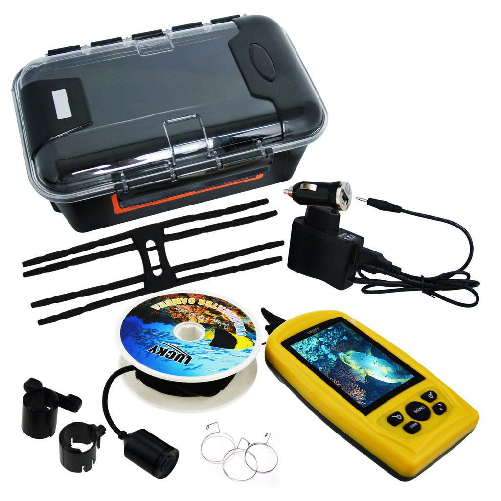 FF-3308-8 LUCKY Portable Underwater Fishing & Inspection Camera Video  System Kit w/ 3.5inch Handheld Color Live-view Display Monitor, 20m Cable,  Cam 