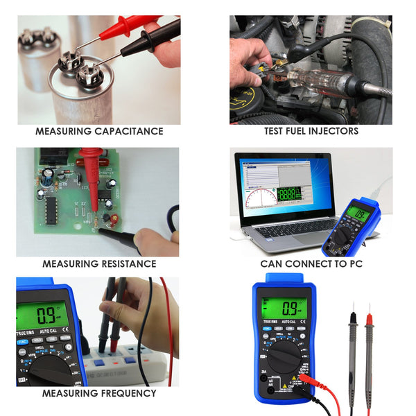 ENG-216 Digital Engine Automotive Analyzers Diagnostic Multimeter Auto-Ranging with PC Data Transfer