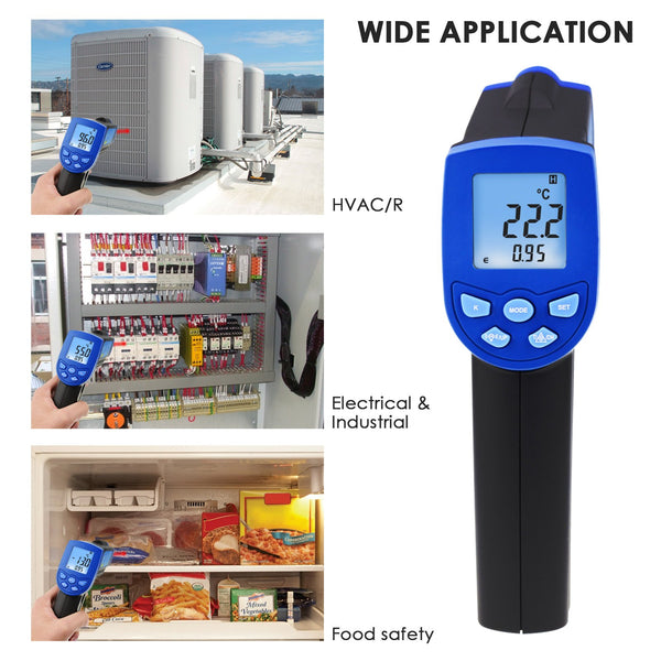 THE-218 K-type Non Contact Lasergrip Infrared IR Thermometer -30 ~ 550°C (-22~1022°F) Thermocouple