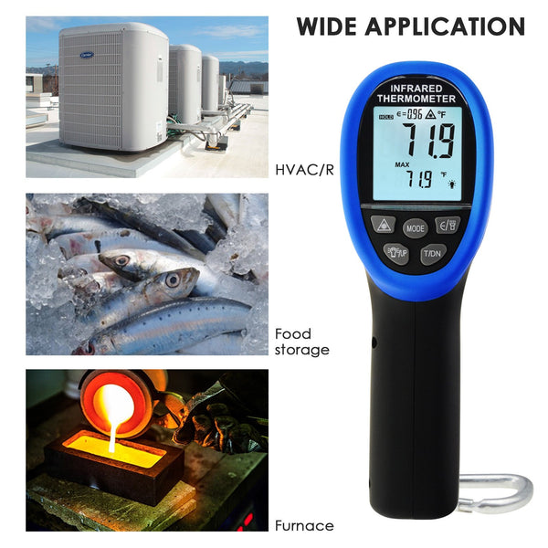 THE-219 Dual Laser IR Infrared Thermometer -50~1500°C (-58°F~ 2732°F), 30:1 DS