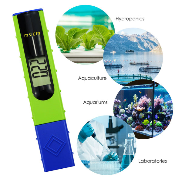 ECM-227 Digital LCD EC Conductivity Meter Tester 0~19.99ms/cm Pen Type with Backlight, Hydroponics, Aquaculture