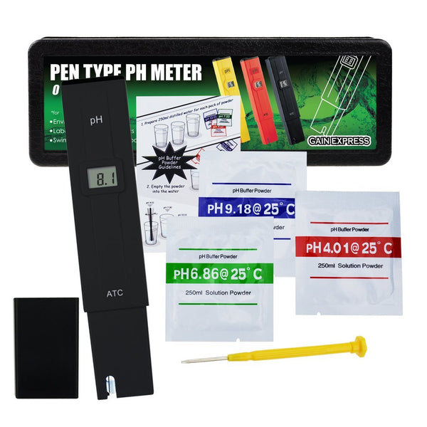 PH-014 Pocket Size 0.0-14.0 pH Meter, Digital Water Quality Tester for Household Drinking Water, Swimming Pools, Aquariums, Hydroponics