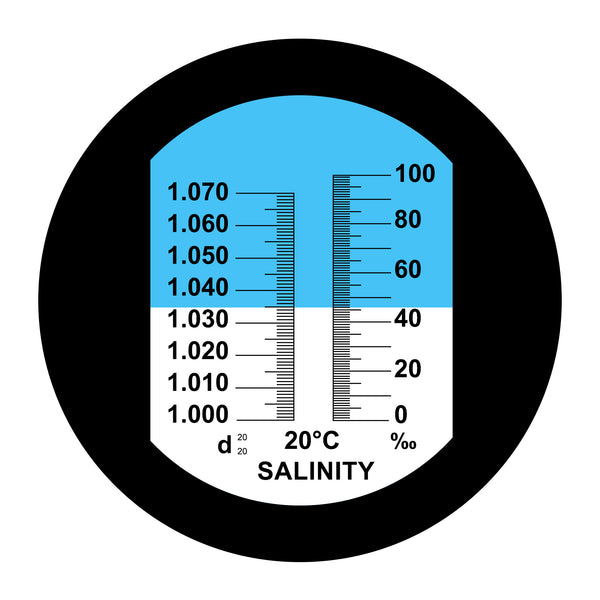 RES-10ATC 0-10% Salinity Refractometer ATC Dual Scale 1.0~1.070 Density / 0~100ppt Salt Sea Water Aquarium Tank Marine Industry
