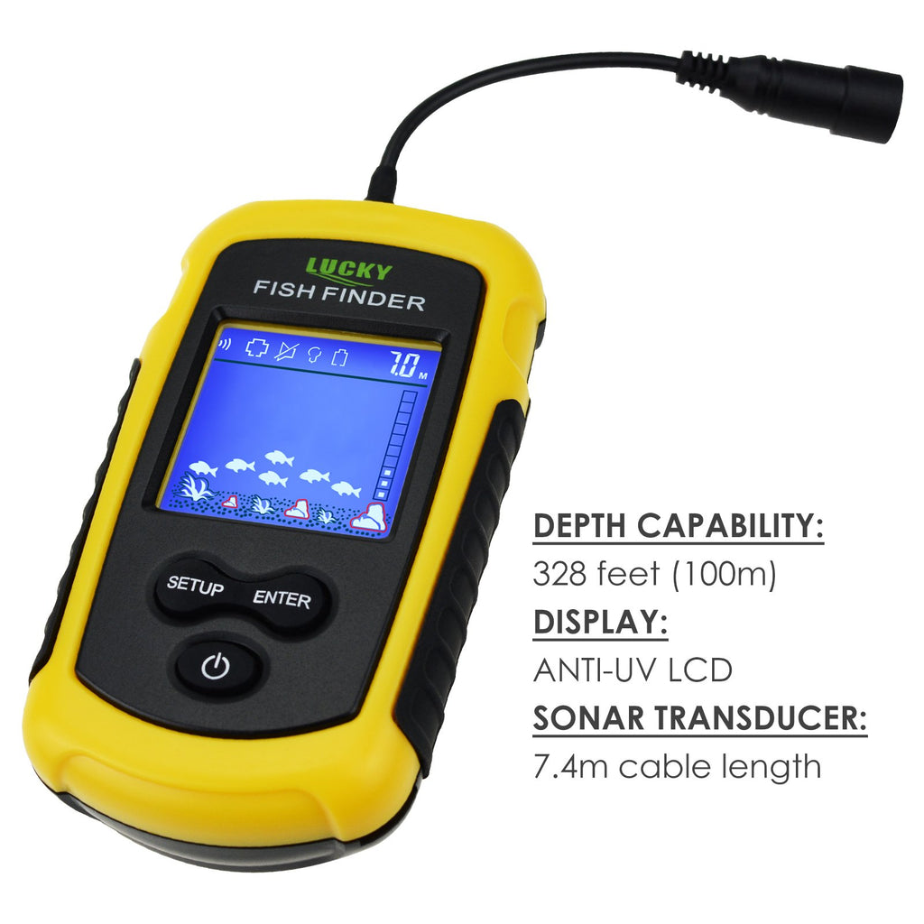 FFC-1108-1 Lucky Portable Fish Finder Sonar, TN/ Anti-UV LCD Display – Gain  Express Wholesale Deals