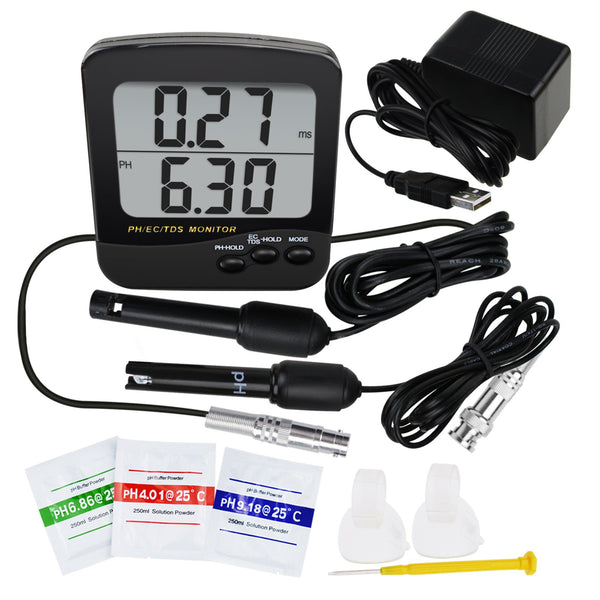 PHM-234 3-in-1 pH, EC & TDS Conductivity Monitor with ATC Water Quality Meter Tester