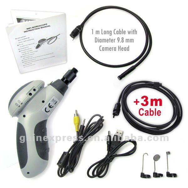 T013003WX_4M Wireless WiFi Endoscope Snake Scope Borescope Camera Android iPad 4M Cable