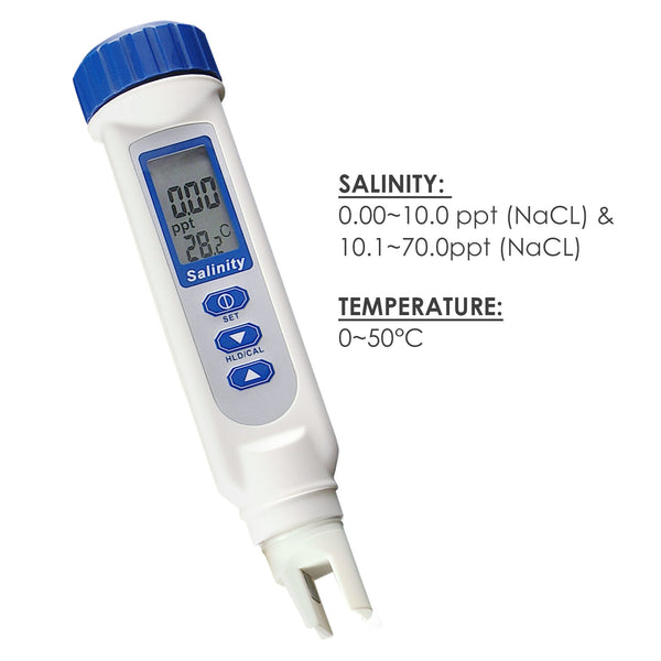 837-1_SOL Pen Type Salinity & Temperature Meter ATC NaCl w/ Calibration Solution Set