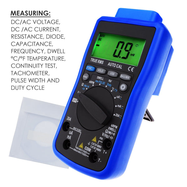 ENG-216 Digital Engine Automotive Analyzers Diagnostic Multimeter Auto-Ranging with PC Data Transfer